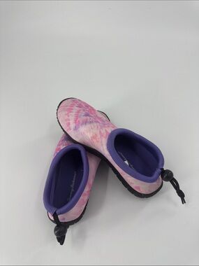 TOMMY BAHAMA Girls Pink & Purple Tie-Dye Slip-On Water Shoes Size 2/3 EUC